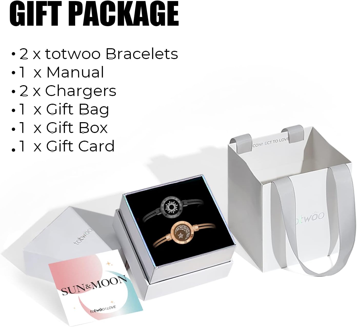 Dacida Long Distance Touch Bracelets for Couples, Vibration & Light up for Love Couples Bracelets | Long Distance Relationship Gifts for Girlfriend Bluetooth Pairing Jewelry