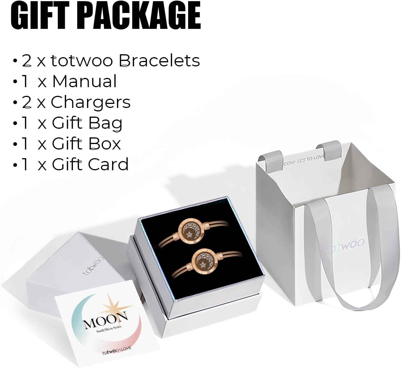 Dacida Long Distance Touch Bracelets for Couples, Vibration & Light up for Love Couples Bracelets | Long Distance Relationship Gifts for Girlfriend Bluetooth Pairing Jewelry