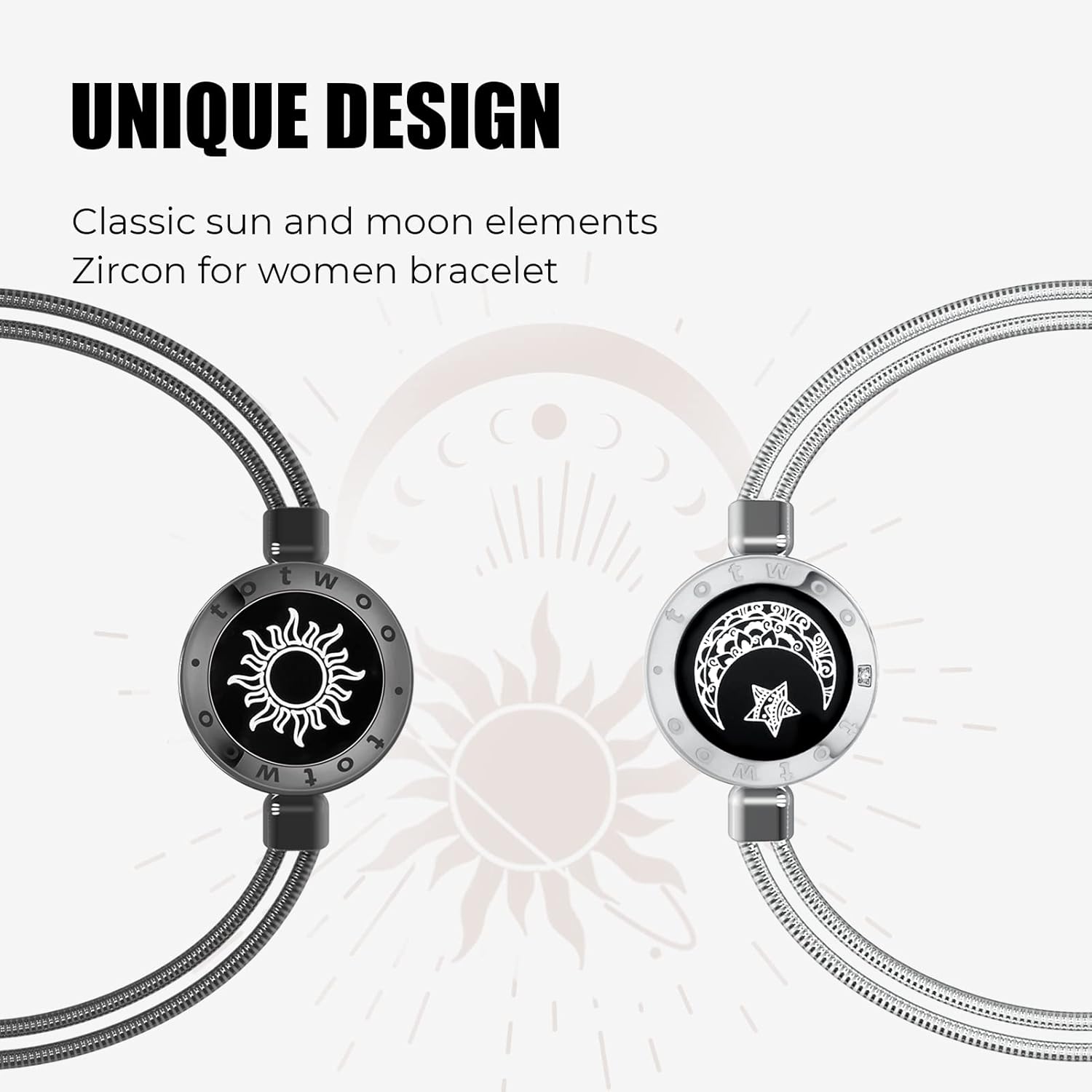 Dacida Long Distance Touch Bracelets for Couples, Vibration & Light up for Love Couples Bracelets | Long Distance Relationship Gifts for Girlfriend Bluetooth Pairing Jewelry