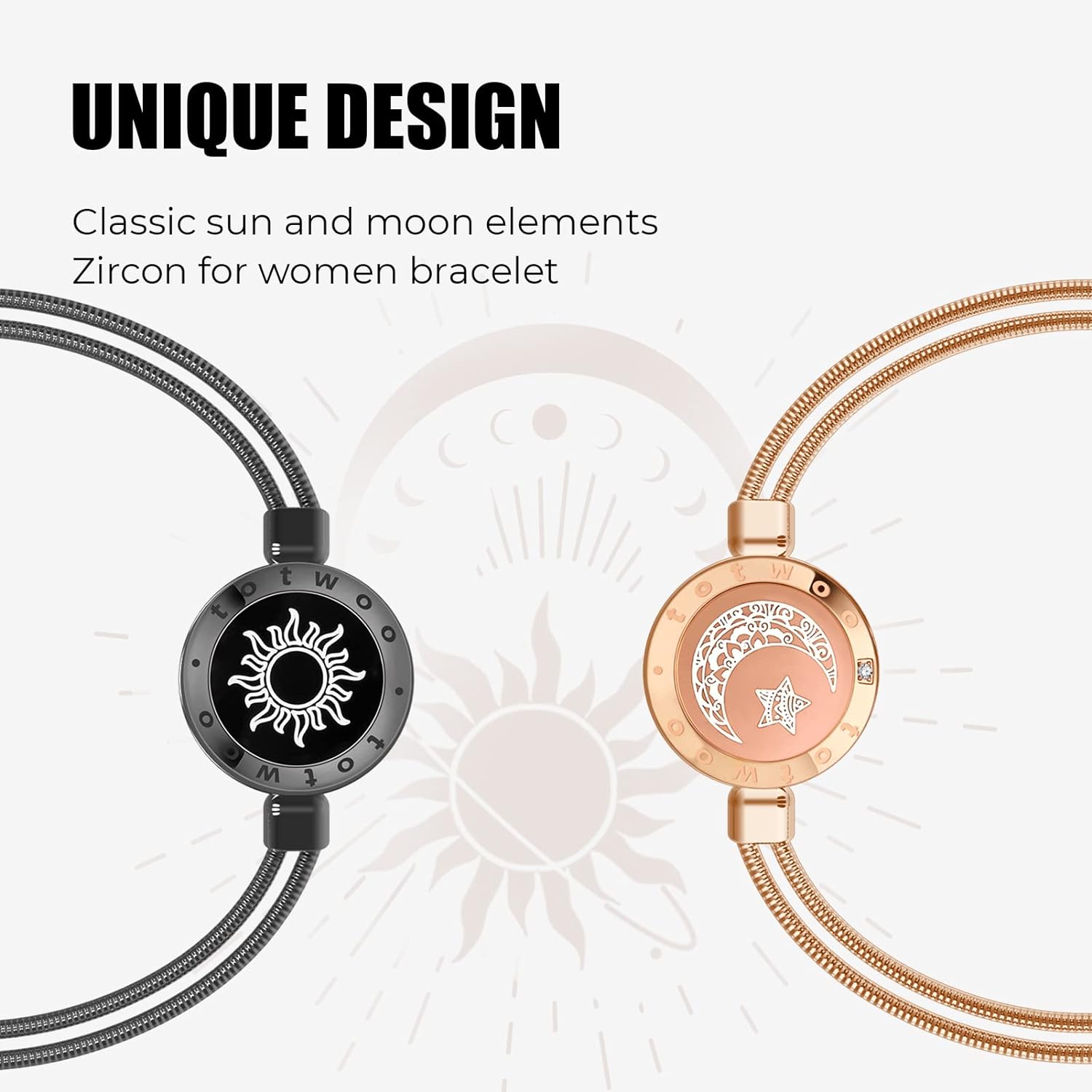 Dacida Long Distance Touch Bracelets for Couples, Vibration & Light up for Love Couples Bracelets | Long Distance Relationship Gifts for Girlfriend Bluetooth Pairing Jewelry