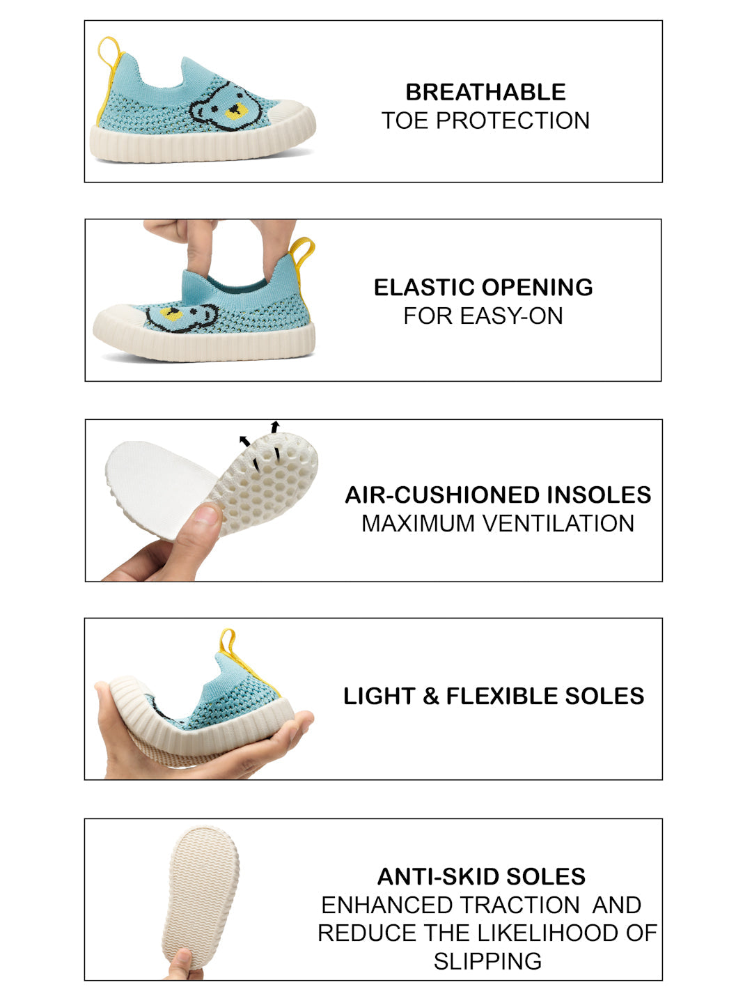 Teddy Toddlers' First Step Breathable Shoes - Sky Blue (Unisex)