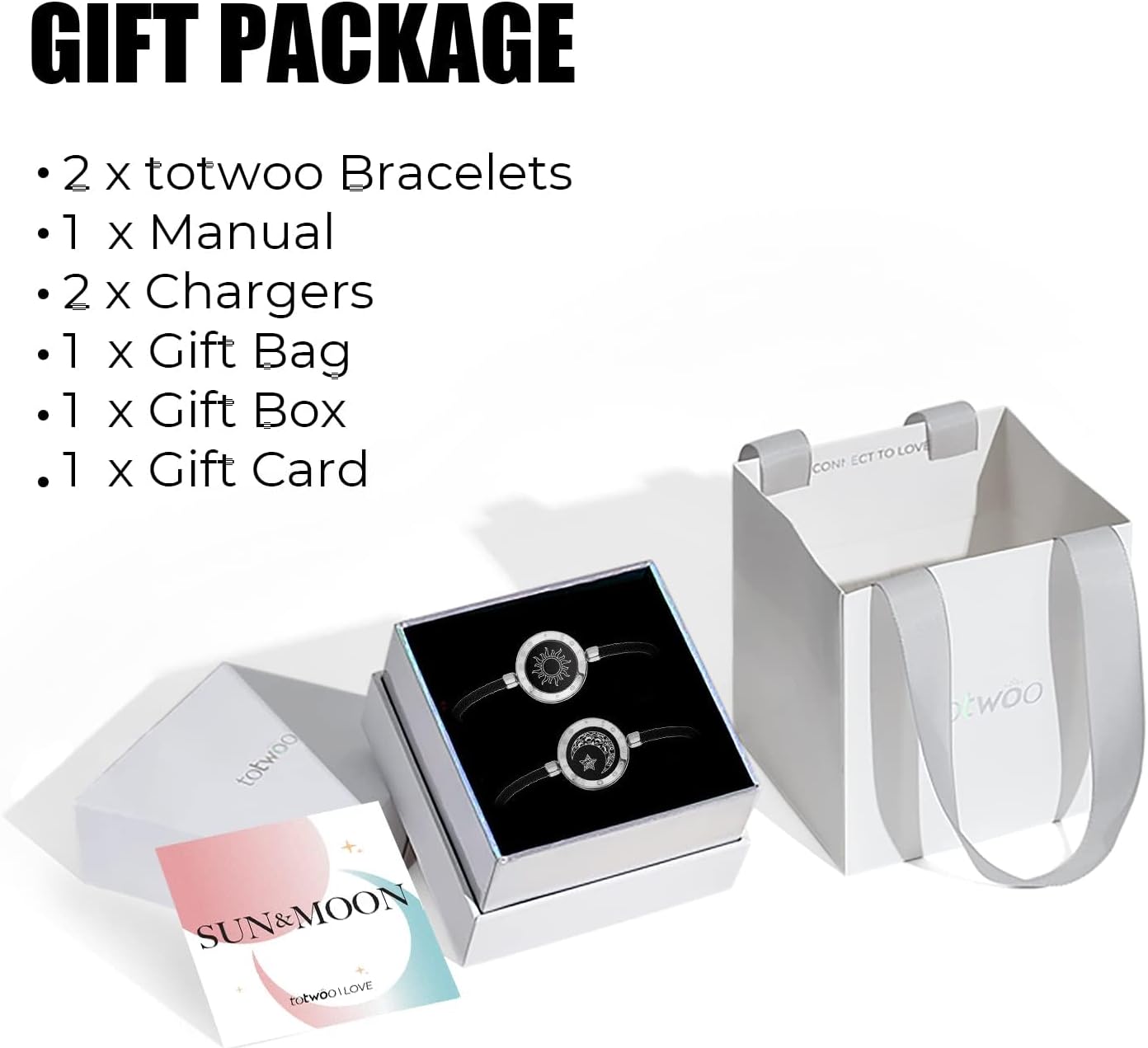 Dacida Long Distance Touch Bracelets for Couples, Vibration & Light up for Love Couples Bracelets | Long Distance Relationship Gifts for Girlfriend Bluetooth Pairing Jewelry