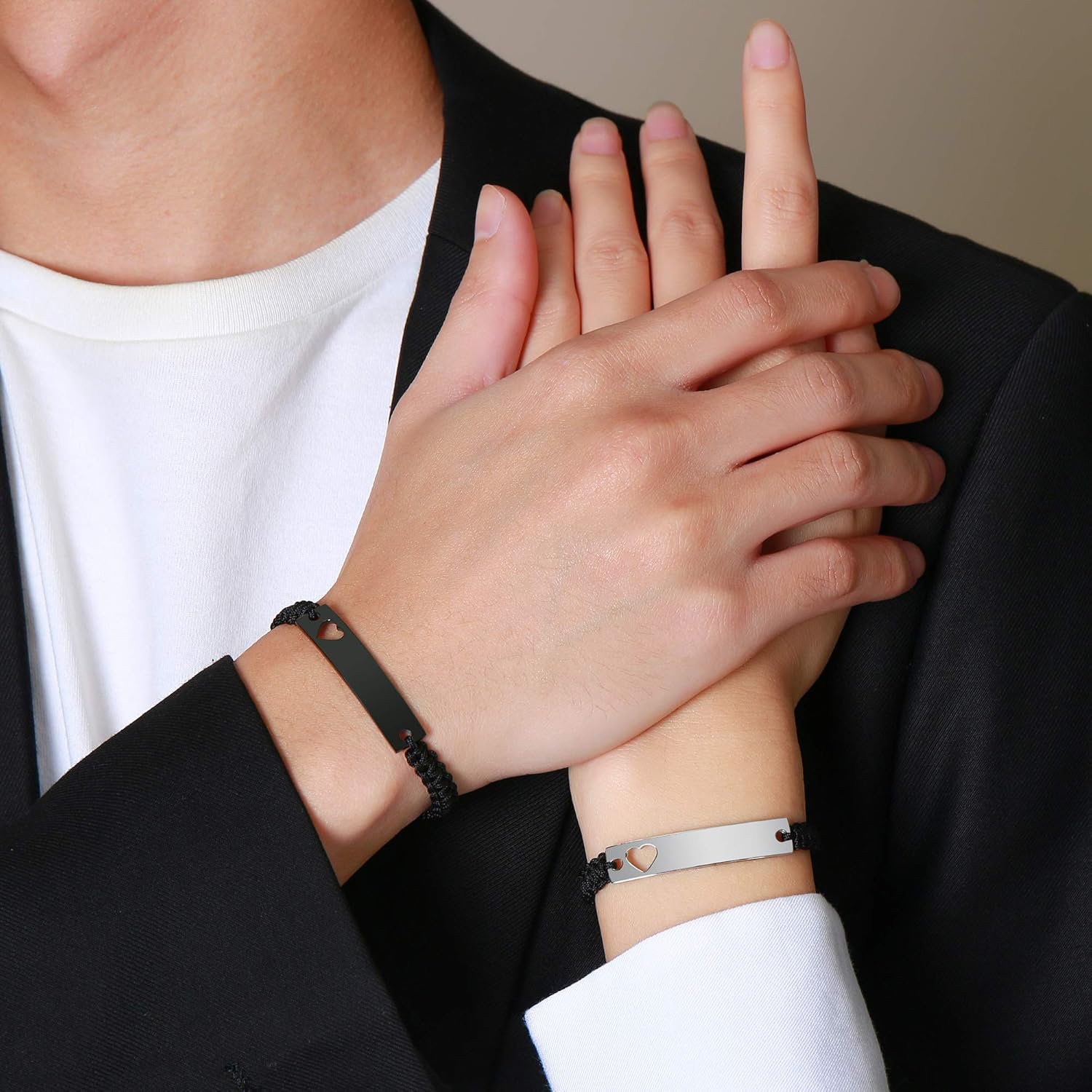 Dacida Matching Couples Bracelets for Women Men Long Distance Bracelets for Couples His Hers Bracelets Relationship Bracelets Anniversary Christmas Birthday Gifts