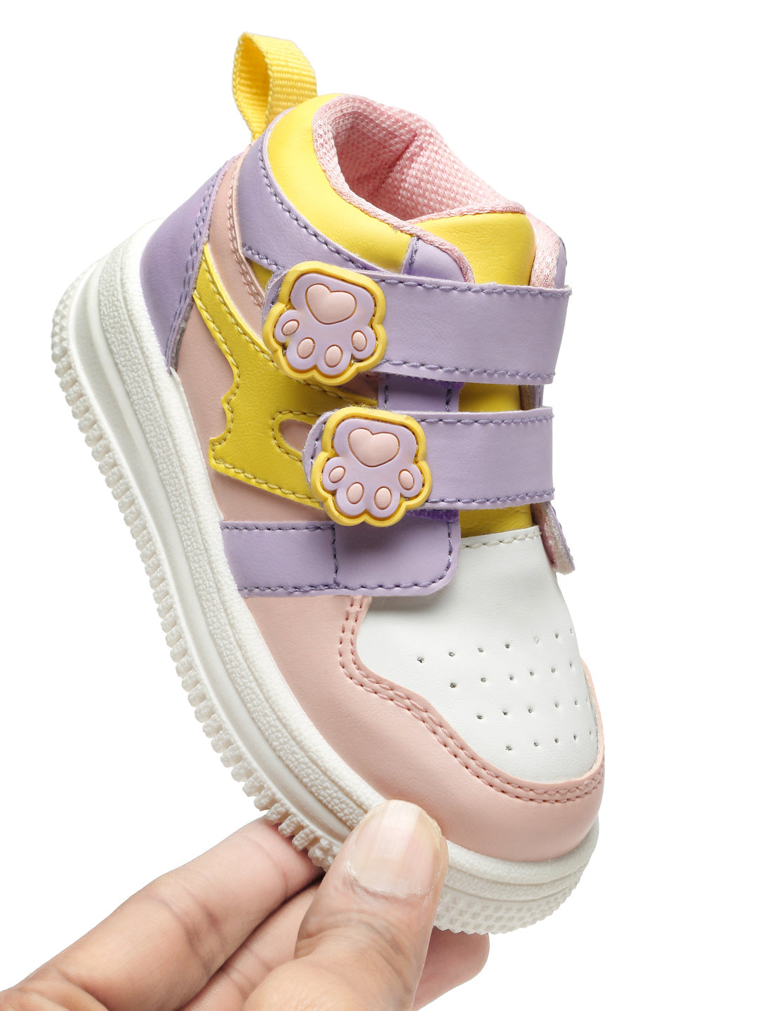 Colorpop Toddlers' High Ankle Sneakers - Peach & Purple (Girls)